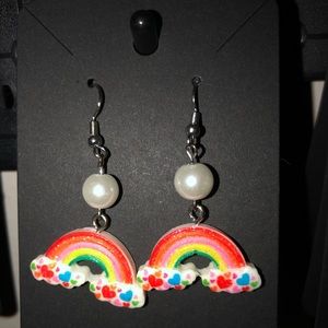 Handmade Rainbow Pearl Drop Resin Acrylic  Earrings 🦄3 for $15 or 4 for $20 🦄